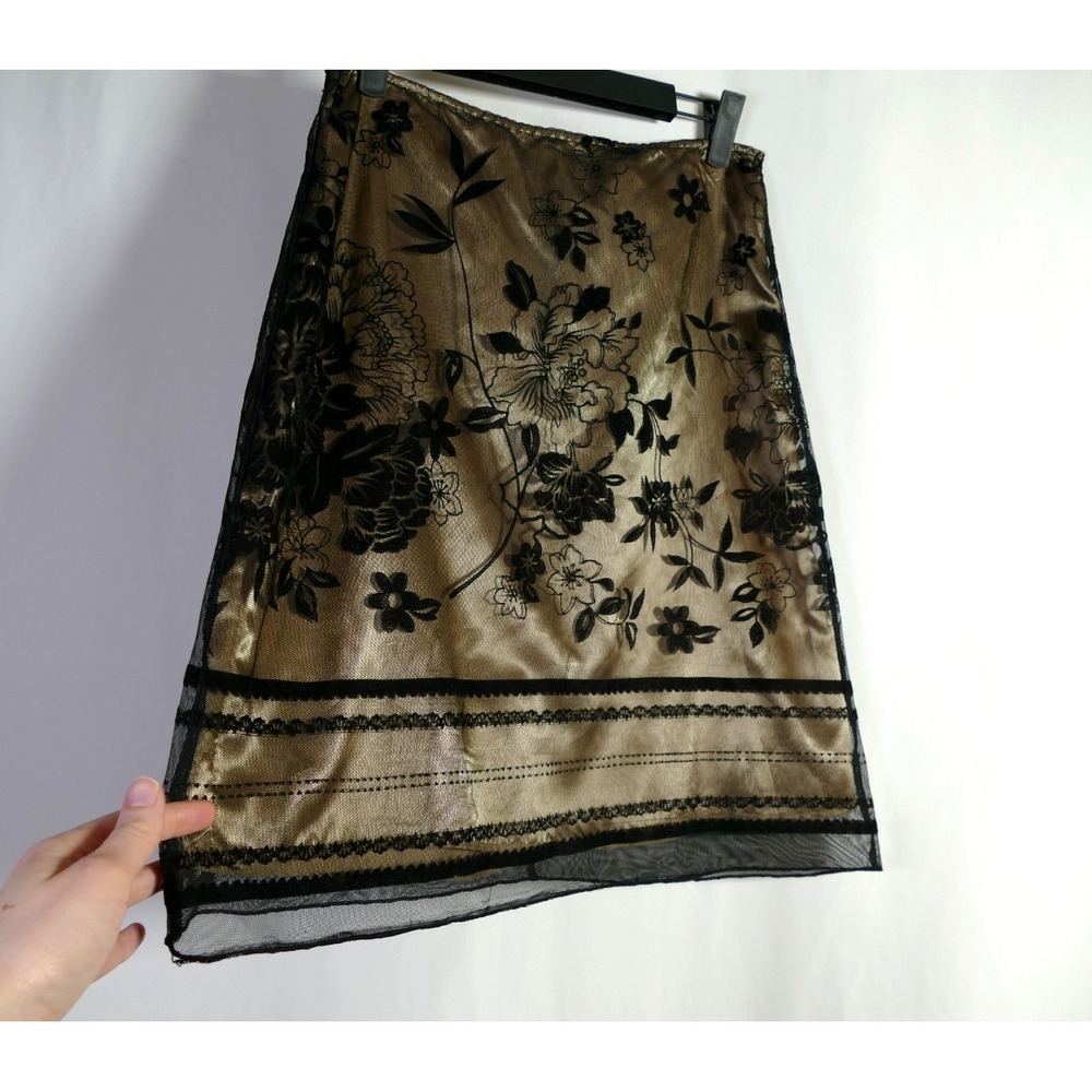 Heart Soul Fairy Grunge Whimsigoth Velvet Burnout Skirt Size 1 Ethereal Dainty